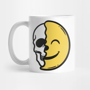 Skull and Smile Emoticon Mug